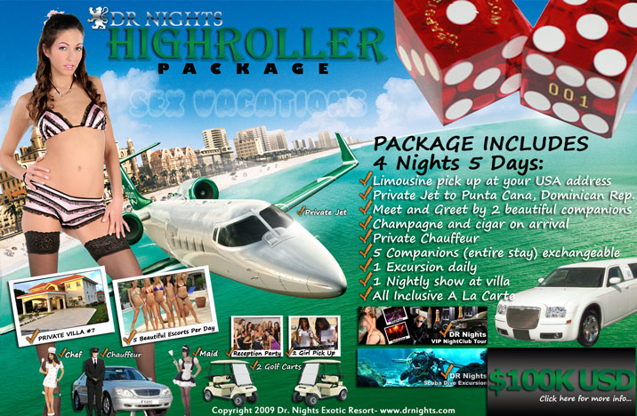 Dr Nights Sex Vacation High Roller Package